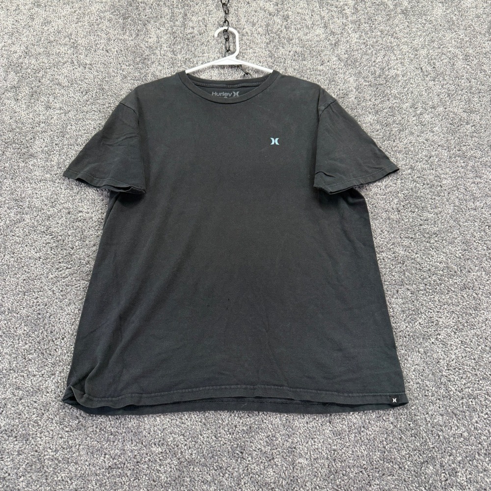 Hurley T Shirt Mens L Black Surf Skate